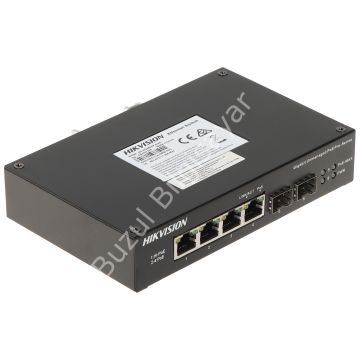 HIKVISION DS-3T0506HP-E/HS(O-STD 4 PORT 10/100/1000 3XGIGA POE + 1XGIGA Hİ-POE 2 X SFP 60W YONETILEMEZ SWITCH