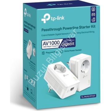 TP-LINK TL-PA7017P KIT AV1000 GIGABIT 2PORT POWERLINE ADAPTOR KIT