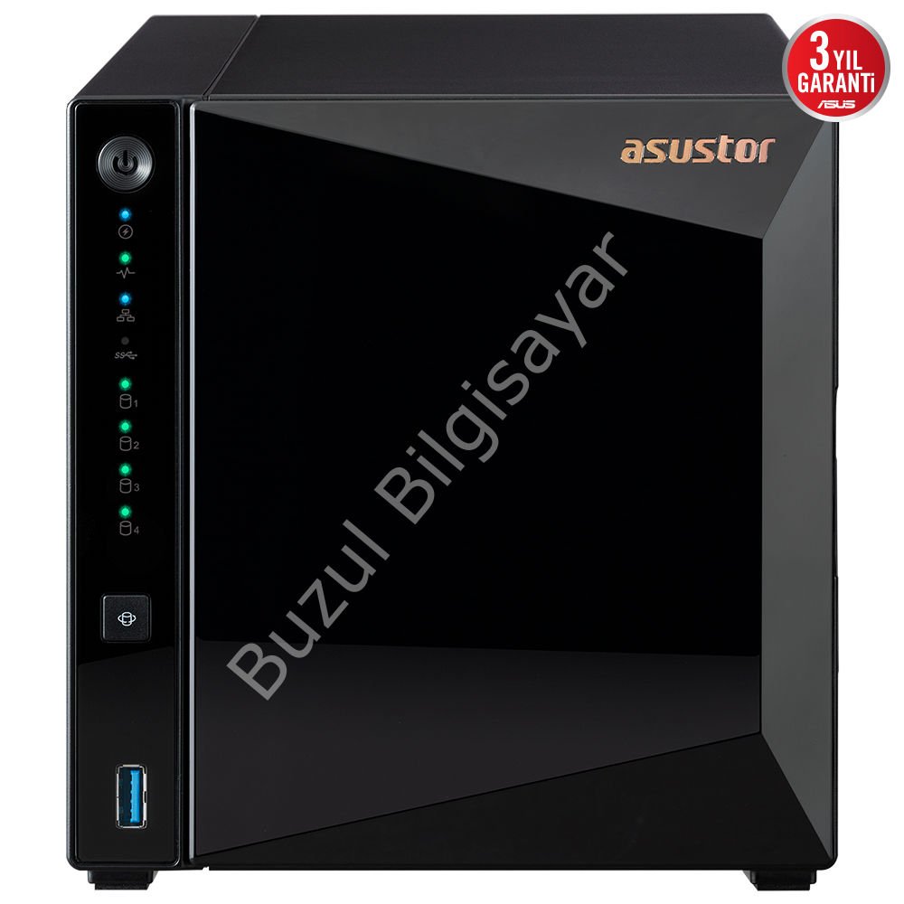 ASUSTOR AS3304T V2 2GB 4 BAY 2.5GB LAN DEPOLAMA ÜNİTESİ