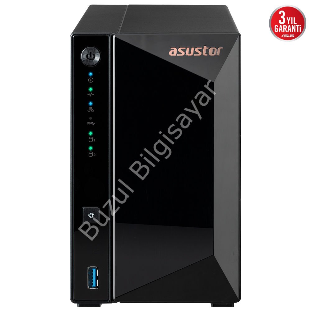 ASUSTOR AS3302T V2 2GB 2 BAY 2.5GB LAN DEPOLAMA ÜNİTESİ