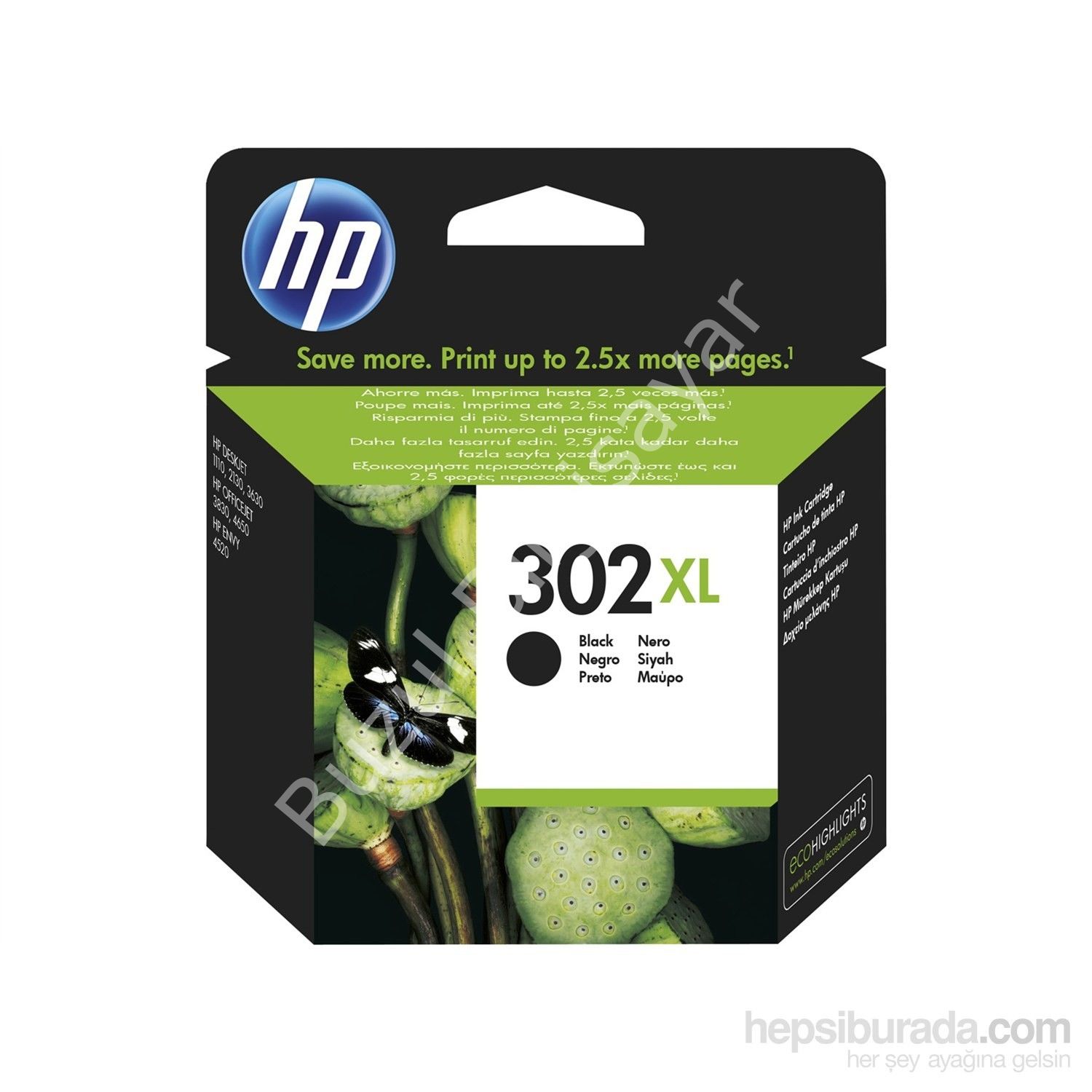 HP F6U68AE SIYAH KARTUS NO:302 XL