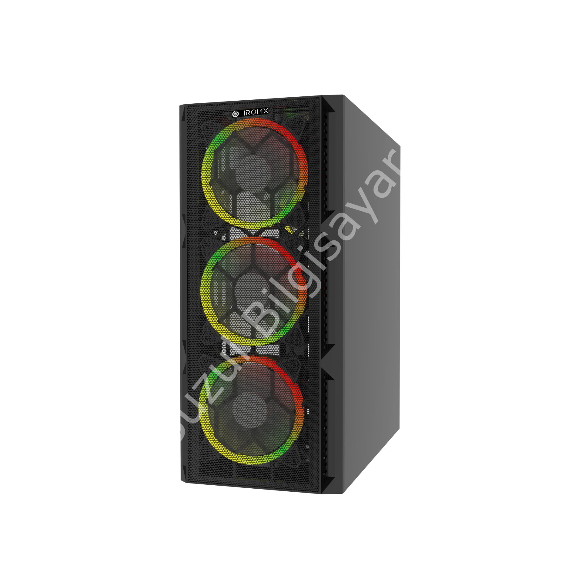 IROMX SPACE BTX-65G PSU YOK 4x RAINBOW FIXED LED FAN ATX 2xUSB3.0 SİYAH KASA