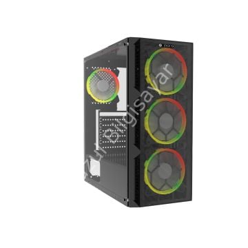 IROMX SPACE BTX-65G PSU YOK 4x RAINBOW FIXED LED FAN ATX 2xUSB3.0 SİYAH KASA