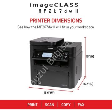 CANON i-SENSYS MF267DW II LAZER YAZICI TARAYICI FOTOKOPİ FAX DUBLEX USB/ETHERNET/WIFI A4