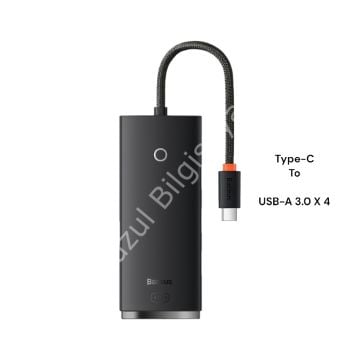 BASEUS WKQX030301 TYPE-C TO USB 3.0*4 ÇEVİRİCİ HUB