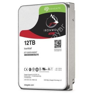 SEAGATE IRONWOLF 12TB 7200RPM 256MB SATA3 6Gbit/sn ST12000VN0008 NAS HDD