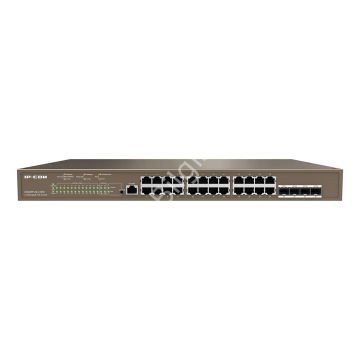 IP-COM IP-G5328P-24-410W 24 PORT 10/100/1000 24 PORT POE 4 X SFP 370W LAYER 3 YÖNETİLEBİLİR RACK MOUNT SWITCH