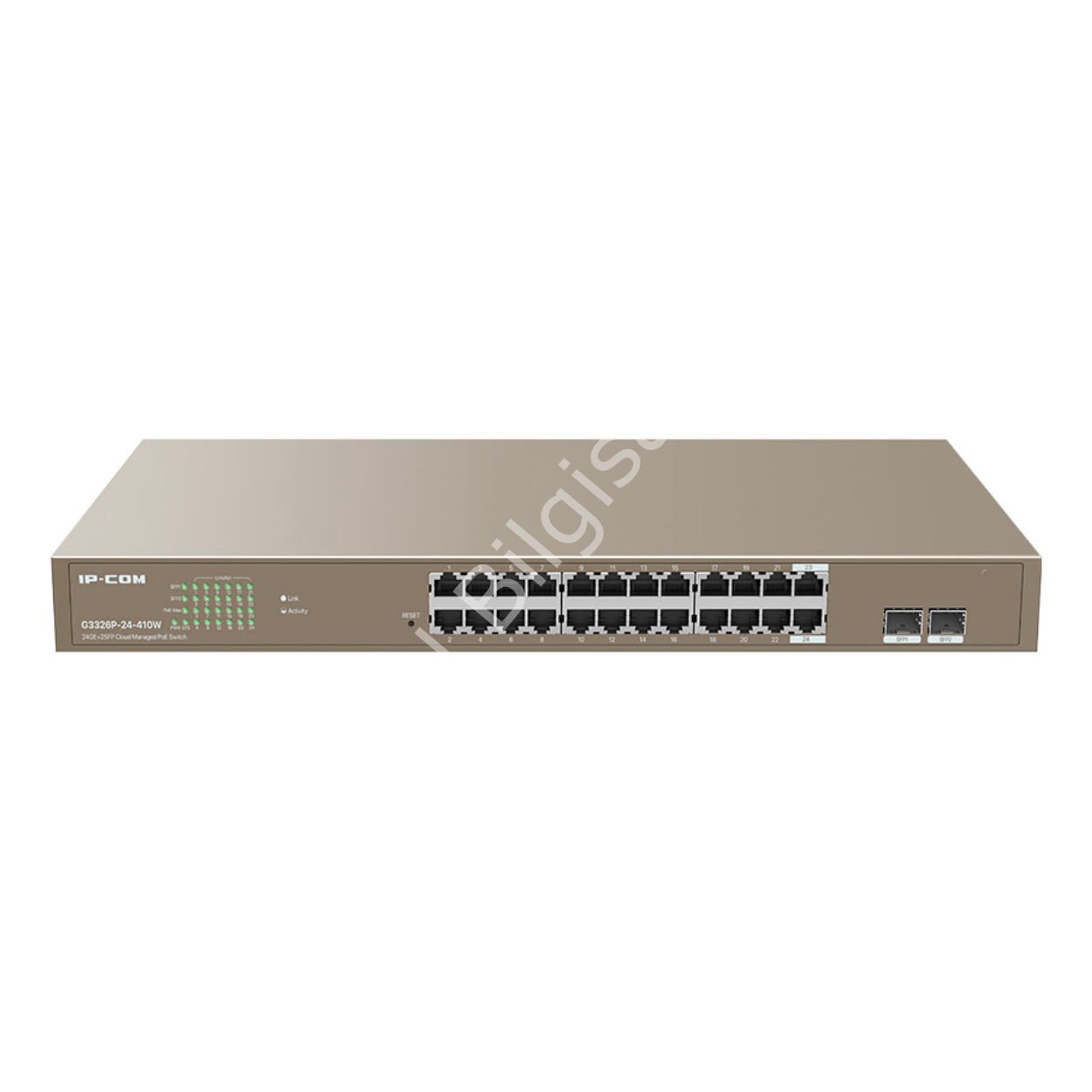 IP-COM IP-G3326P-24-410W 24 PORT 10/100/1000 24 PORT POE 2 X SFP 370W CLOUD YÖNETİLEBİLİR RACK MOUNT SWITCH