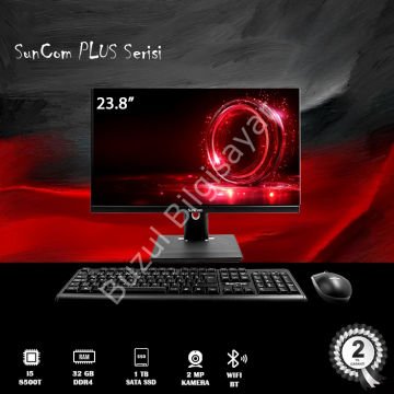 SUNCOM PLUS 8G-P03 I5-8500T 32GB 1TB SSD 23.8'' FHD NONTOUCH FREE-DOS SIYAH ALL IN ONE PC