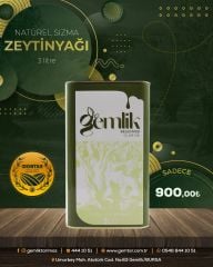 3 Lt Naturel Sızma Zeytinyağı