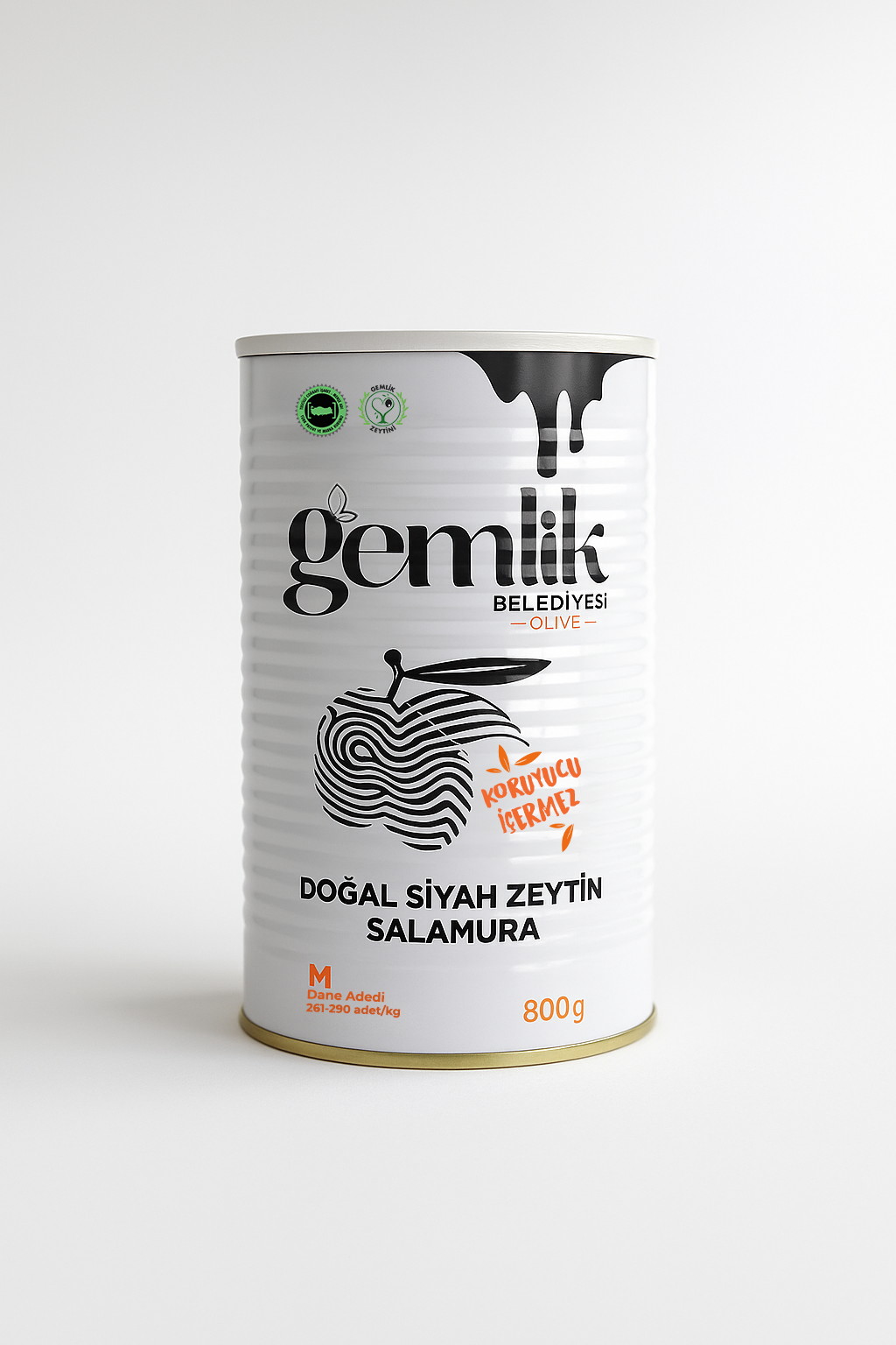 800 gr Gemlik Siyah Zeytin (261-290 kalibre)