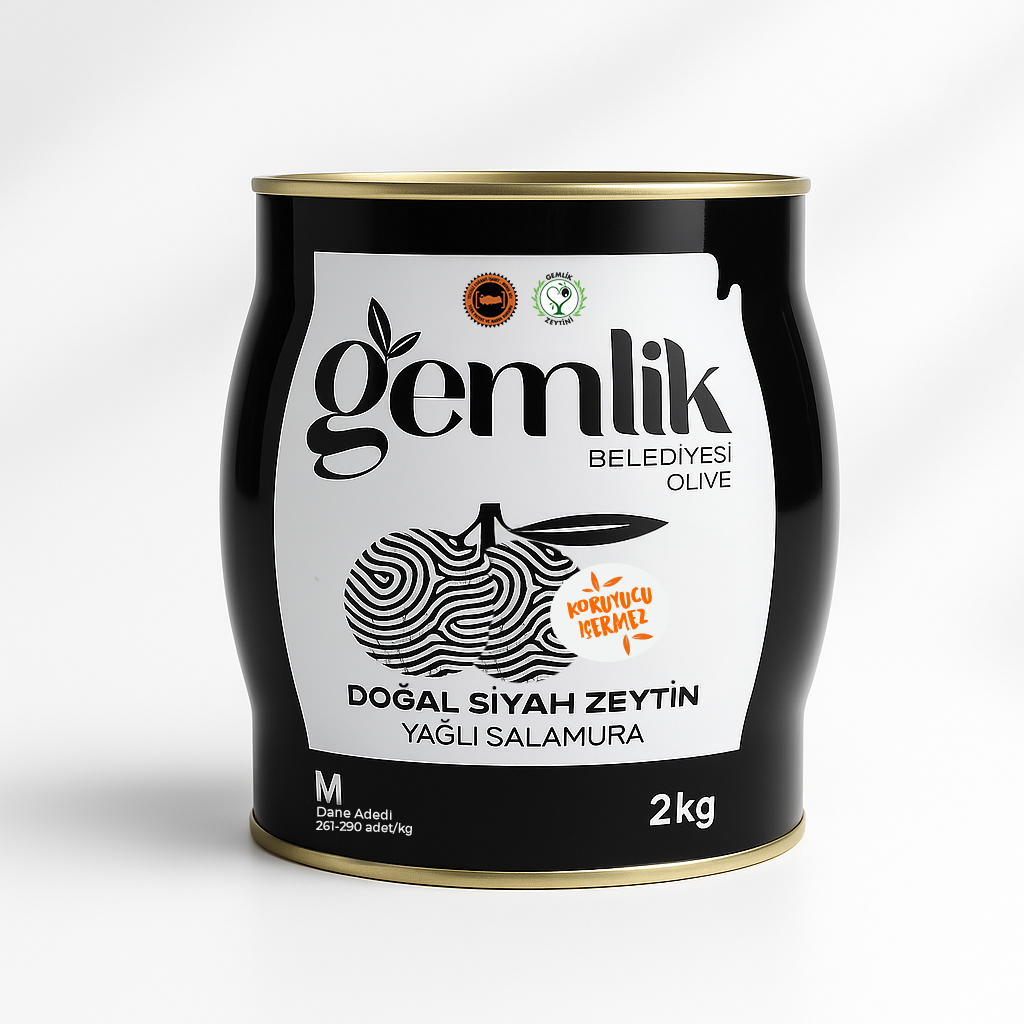 2 kg Gemlik Siyah Zeytin (261-290 kalibre)