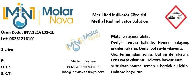 Metil Red İndikatör Solüsyonu 100 ml