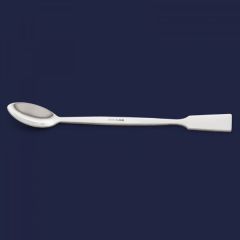 İSOLAB 047.01.120 spatül - paslanmaz çelik - makro kaşaklı - 120 mm