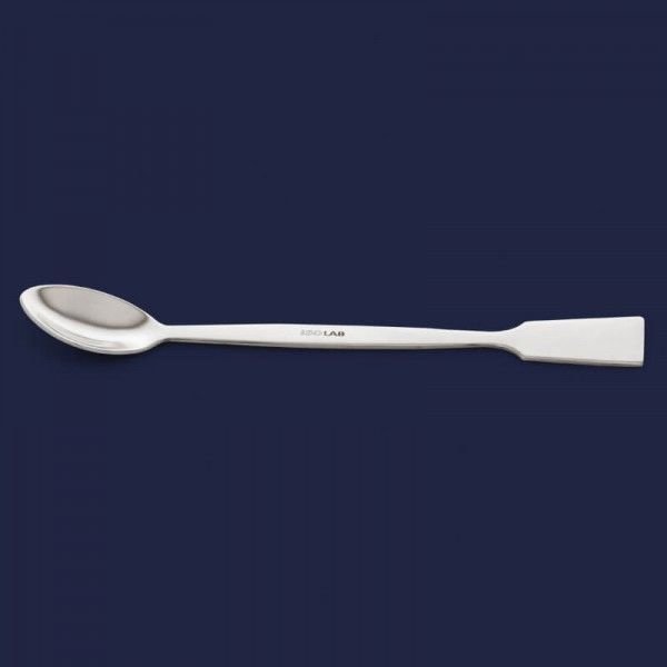İSOLAB 047.01.210 spatül - paslanmaz çelik - makro kaşıklı - 210 mm