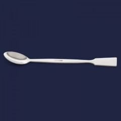 İSOLAB 047.01.210 spatül - paslanmaz çelik - makro kaşıklı - 210 mm