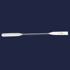 İSOLAB 047.07.130 spatül - paslanmaz çelik - çift uçlu - düz - 130 mm