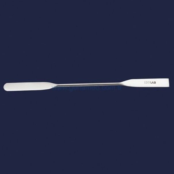 İSOLAB 047.07.150 spatül - paslanmaz çelik - çift uçlu - düz - 150 mm
