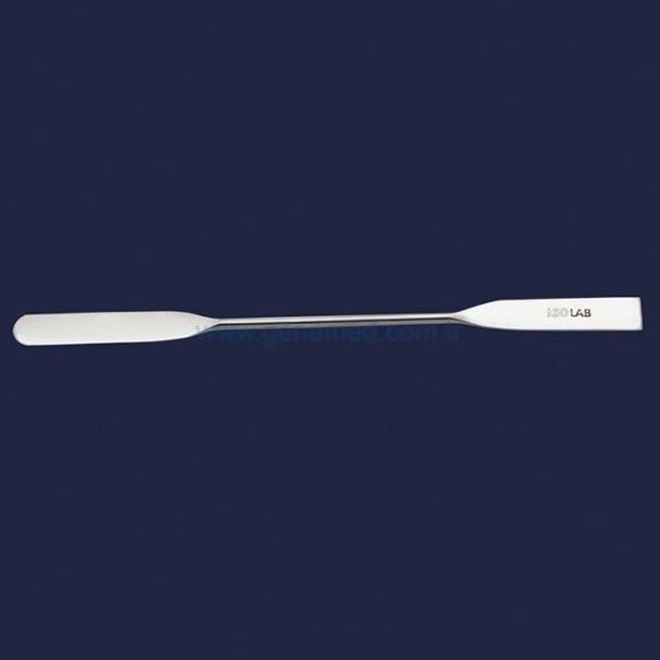 İSOLAB 047.07.210 spatül - paslanmaz çelik - çift uçlu - düz - 210 mm