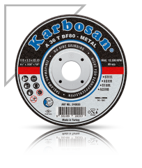 KARBOSAN 115x1.6x22.23 METAL KESME TAŞI 910450