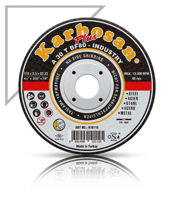 KARBOSAN 115x2.5x22.23  ENDÜSTRİYEL METAL PLUS KESME DİSKİ 910110