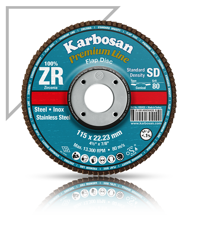 KARBOSAN 115x80KUM ZİRKONYUM FLAP DİSK ZR KONİK 982185