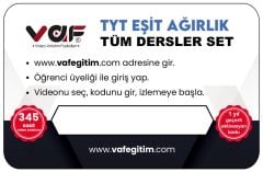 Vaf Yayınları TYT Eşit Ağırlık Aktivasyon Kartı