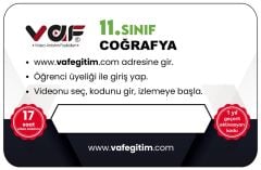 Vaf Yayınları 11. Sınıf Coğrafya Aktivasyon Kartı