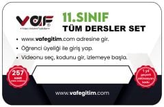 Vaf Yayınları 11. Sınıf Tüm Dersler Aktivasyon Kartı