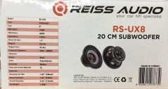 REİSS AUDİO RS-UX8 20 CM SUBWOOFER BAS 600 WATT MAXİMUM POWER