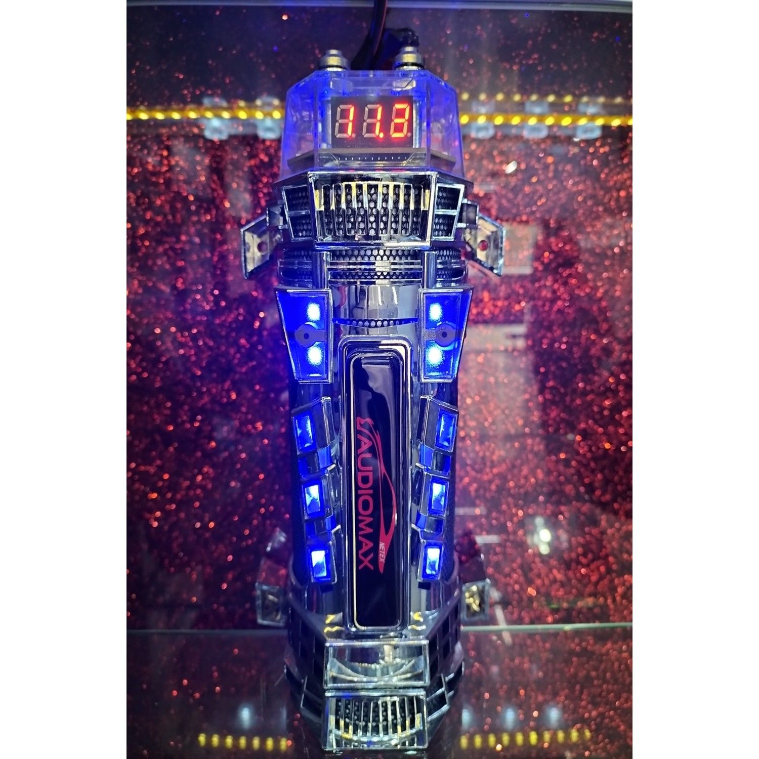 AUDİOMAX MX-108 8 FARAD KAPASİTÖR LED IŞIKLI AKÜNÜZE KIYMAYIN
