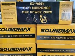 SOUNDMAX SX-M69V OVAL MİDRANGE KURŞUN GÖBEK 200 WATT MAXİMUM POWER