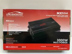 AUDİOMAX MX-534 3000 WATT STEREO 4 KANALLI AMFİ