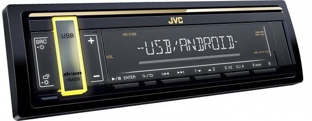 JVC KD-X168M USB AUX 3 AMFİ ÇIKIŞI 13 BAND EQ RENKLİ TUŞLAR FLAC