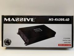 MASSIVE MS-K4300.4D 4 KANALLI AMFİ 4 OHM 4X300 WAT RMS