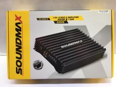 SOUNDMAX SX-2000.1D CLASS D MONO AMFİ 2000 WATT BAS KONTROL APARATLI