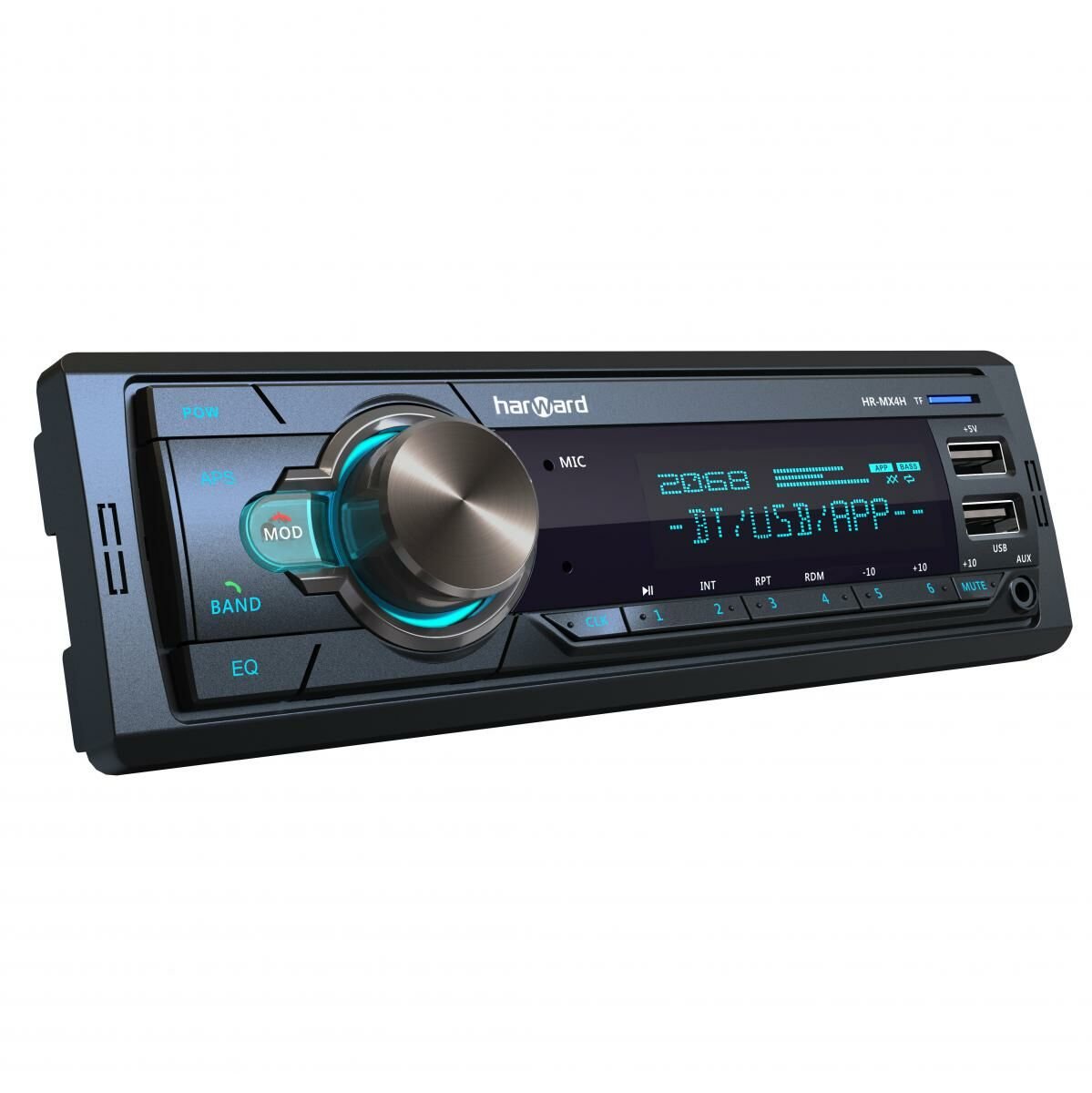 HARWARD HR-MX4H OTO TEYP BT USB AUX RGB EQ AMFİ ÇIKIŞI