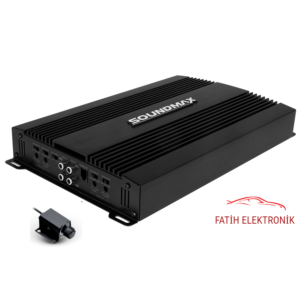 SOUNDMAX SX-3200.4AB OTO STEREO AMFİ 4 KANAL 4000W BAS KONTROLLÜ