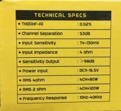 SOUNDMAX SX-3200.4AB OTO STEREO AMFİ 4 KANAL 4000W BAS KONTROLLÜ