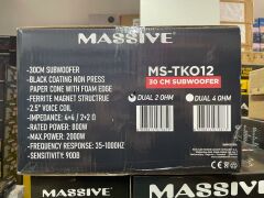 MASSIVE MS-TKO12 ÇİFT BOBİN 30 CM SUBWOOFER BAS 2000 WATT 2+2OHM
