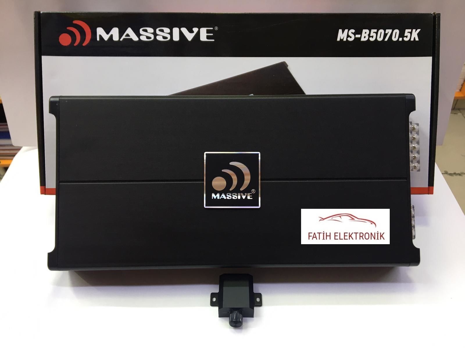 MASSIVE MS-B5070.5K 5500 WAT 5 KANALLI AMFİ BAS KONTROL APARATLI