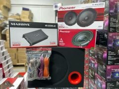 PIONEER TS-A30S4 30 CM 1400W BAS + TS-M1610PRO 300W + MASSİVE AMFİ + KABLO TAKIMI + KABİN