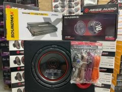 REİSS AUDİI RS-GH12 30 CM SUBWOOFER BAS 1400W +MASSİVE MS-M6AT 16 CM MİDRANGE 300 WATT+ SOUNDMAX SX-2700.4AB 3000W 4 KANAL AMFİ KABLO KABİN