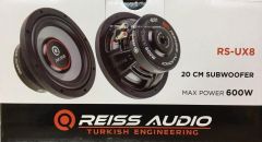 REİSS AUDİO RS-UX8.D4 20 CM SUBWOOFER BAS 600 WATT MAXİMUM POWER ÇİFT BOBİNLİ