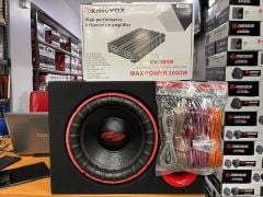BM AUDİO 30 CM 1400W SUBWOOFER KİNGVOX 4 KANAL 3000W AMFİ KABLO TK.