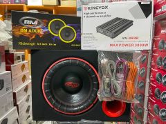 BM AUDİO 30 CM 1400W SUBWOOFER 16 CM MİDRANGE 650 W 3000W AMFİ KABLO TK.