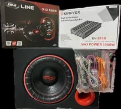 BM AUDİO 30 CM 1400W SUBWOOFER OVAL MİDRANGE 3000W AMFİ KABLO
