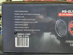 MASSİVE MS-ZL12 30 CM KABİNLİ SUBWOOFER BAS 1400 WATT MAXİMUM POWER 500 WATT RMS POWER