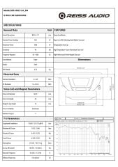 REISS AUDİO RS-HK15.D4 38 CM SUBWOOFER BAS 2000 WATT MAXİMUM POWER ÇİFT BOBİN DUAL 500 WATT RMS POWER