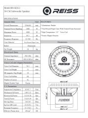 REISS AUDİO RS-KX12.D2 2 OHM 30 CM SUBWOOFER BAS 4000 WATT